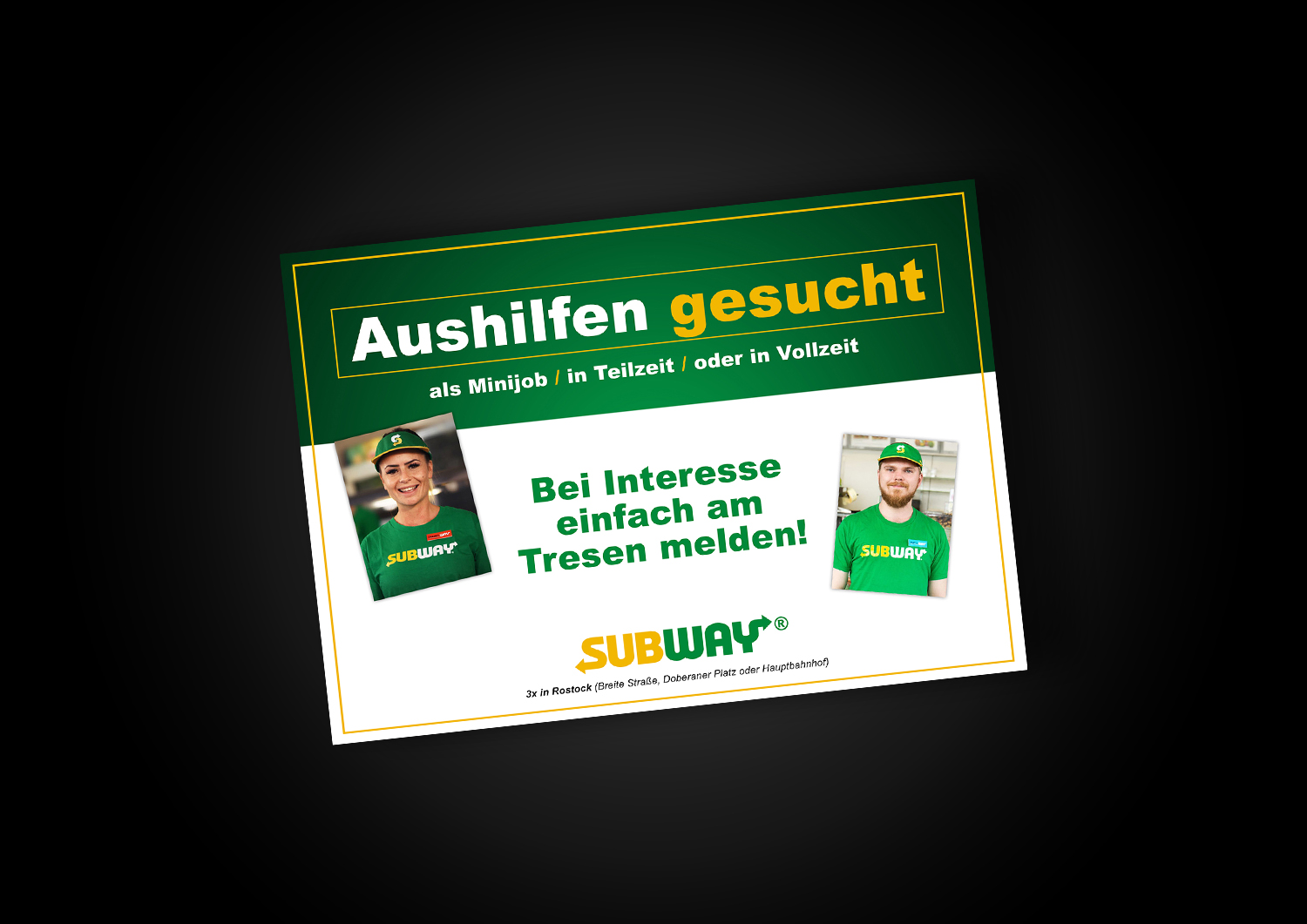 Aushang Stellengesuch